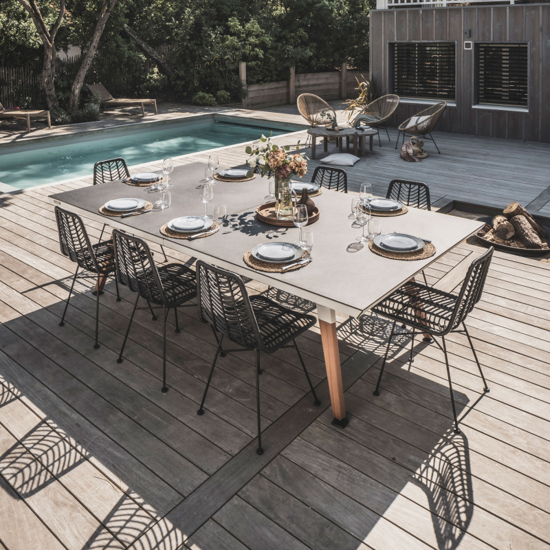 Table de Ping Pong Origin Cornilleau Blanche plateau Stone Foncé  In & Outdoor - TPO100BS