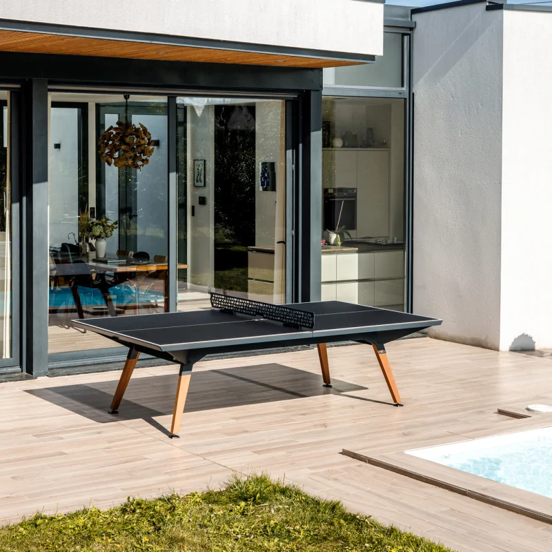 Table de Ping Pong Origin Cornilleau Noire plateau Noir   bandes blanches  In & Outdoor - TPO100NBN