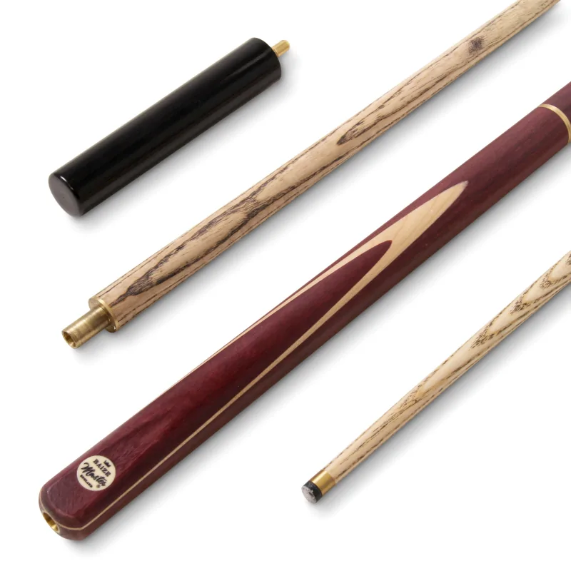 Queue billard Baize Master Silver Series Purple Heart avec procédé à coller de 9,5 mm   mini butt - QFC9502