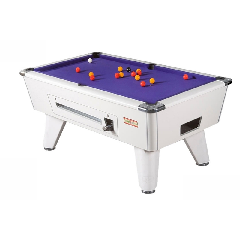 Billard Anglais Winner 6ft Suprême Blanc à monnayeur - SUR COMMANDE - W930B