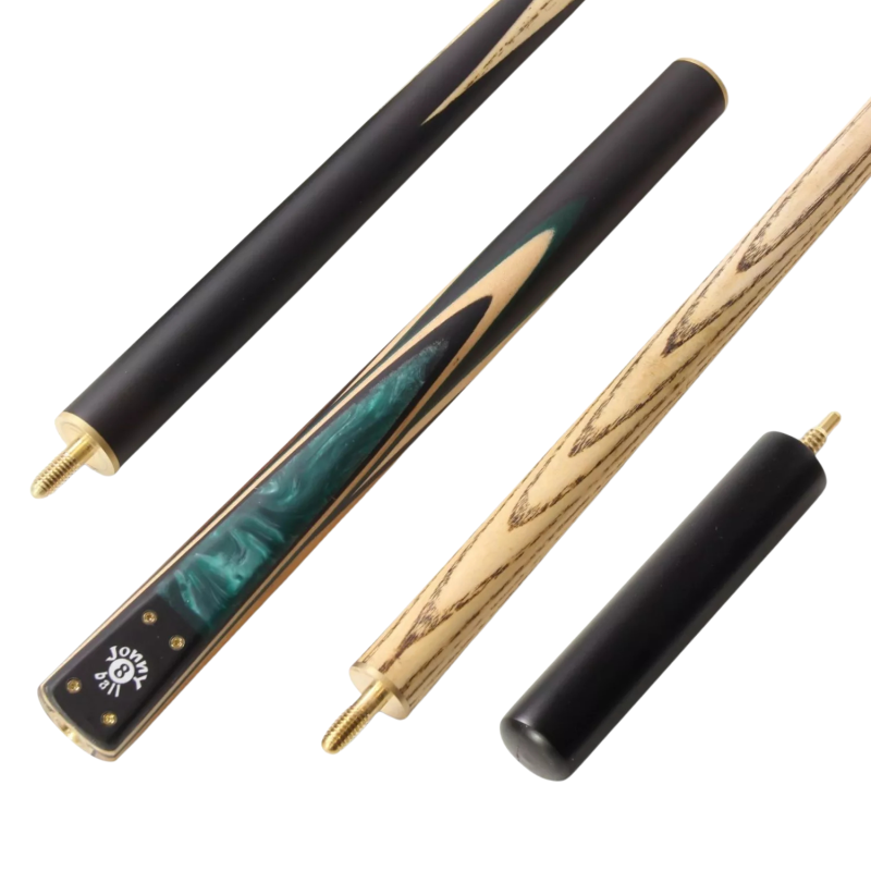 Queue de billard Jonny 8Ball Green Marble 1/2   3/4 145cm - 9mm Pool et Snooker   Mini Butt - QFC9014