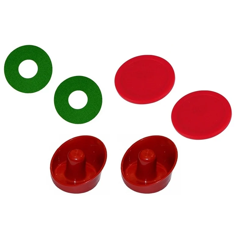 Lot de 2 Poignées 2 palets Rouges Air Hockey et 2 Feutres - LOT-AH-R