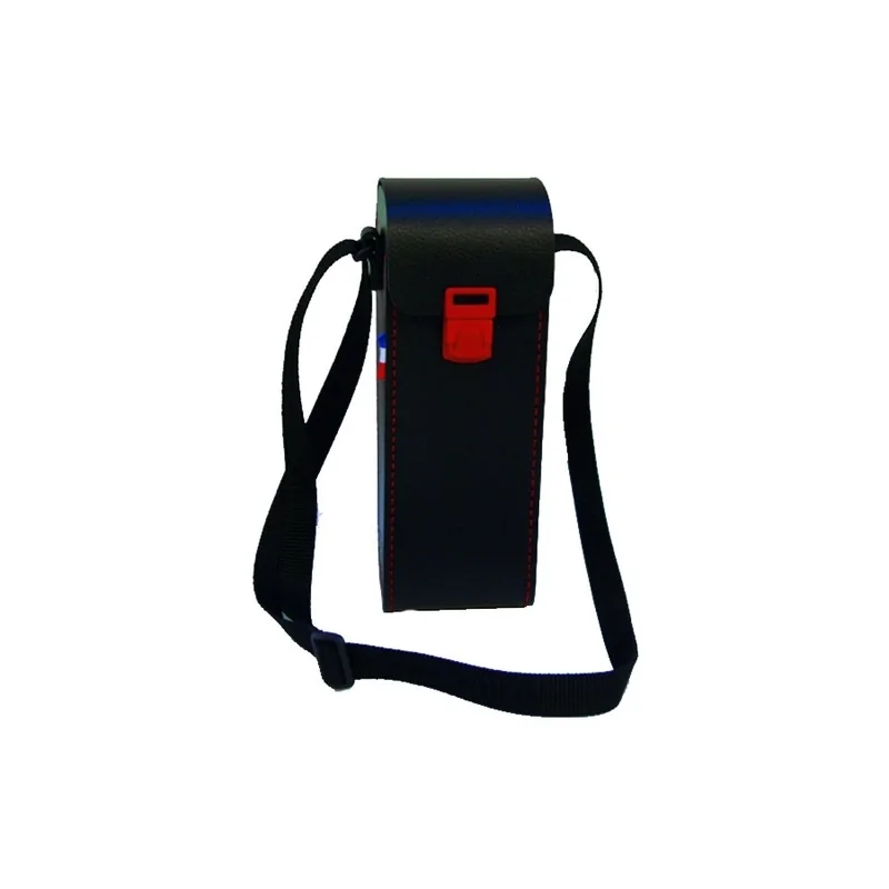 Sacoche noire en cuir pour 3 boules de pétanque - JPA119N