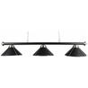 Luminaire 3 globes simili cuir noir 150 cm - G149SC