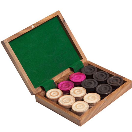 Boîte de pions en bois...