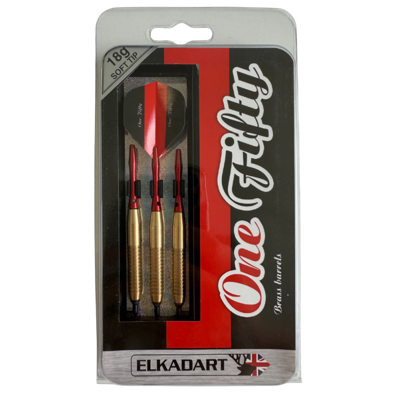 Set de 3 Fléchettes One Fifty Soft Rouge & Noire 18g - D1521-18