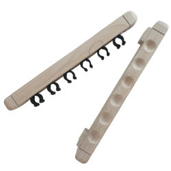 Porte-queues De Billard Mural Blanc - Pour 6 Queues - Longueur 40 Cm - Fixation Murale