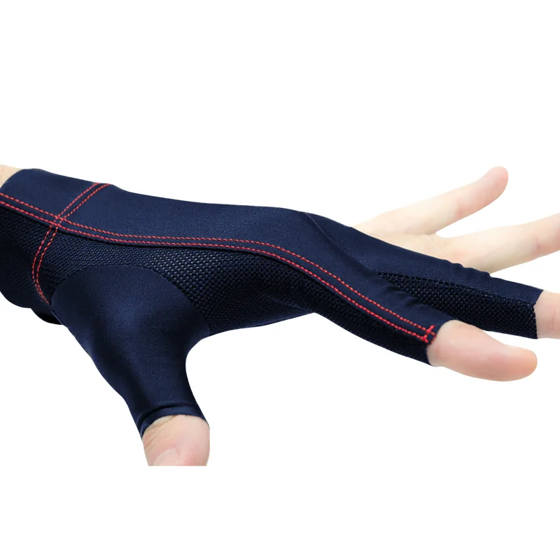 Gant de billard Cuetec Axis Bleu - 3 Doigts - Droitier (main gauche) - Taille L - B338DB-L