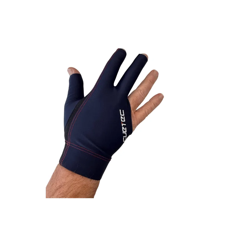 Gant de billard Cuetec Axis Bleu - 3 Doigts - GAUCHER (main droite) - Taille S - B338GB-S