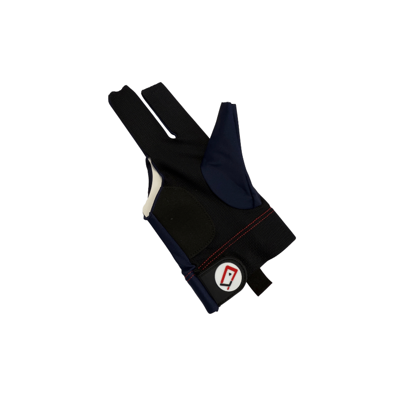 Gant de billard Cuetec Axis Bleu - 3 Doigts - GAUCHER (main droite) - Taille M - B338GB-M