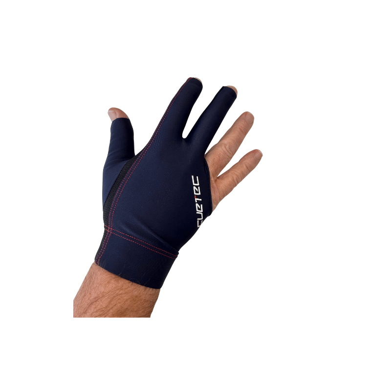 Gant de billard Cuetec Axis Bleu - 3 Doigts - GAUCHER (main droite) - Taille L - B338GB-L