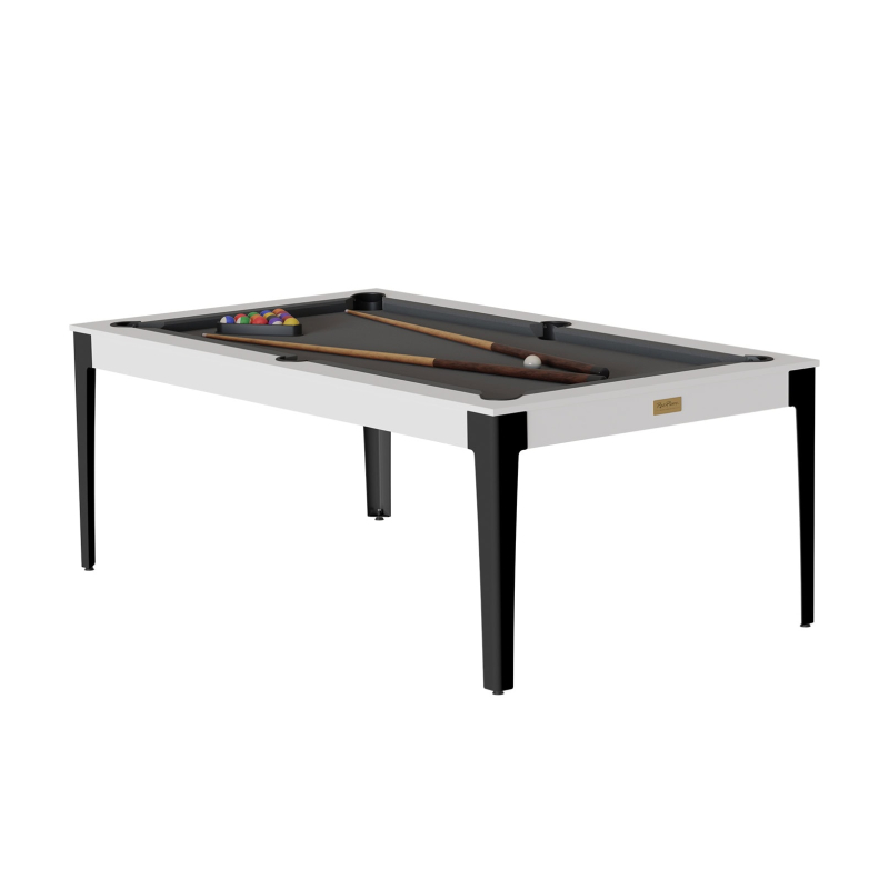 Billard Américain ELAN Blanc pieds noirs René Pierre - BRP900BN