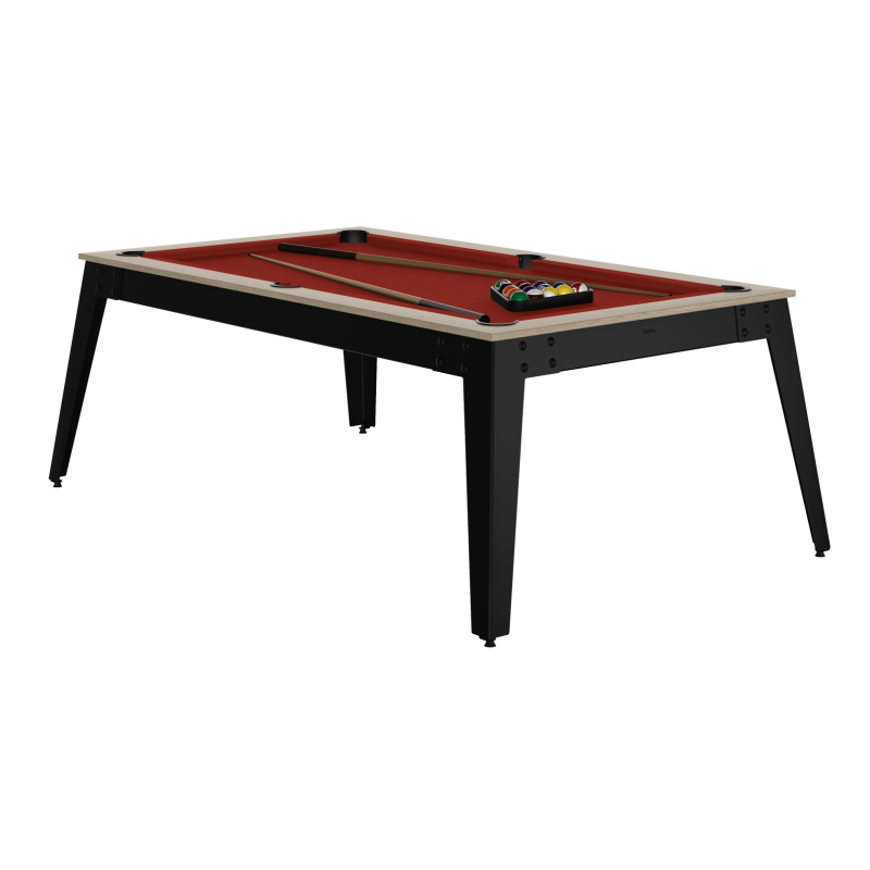 Billard Américain STEEL Oslo pieds noirs René Pierre - BRP500ON