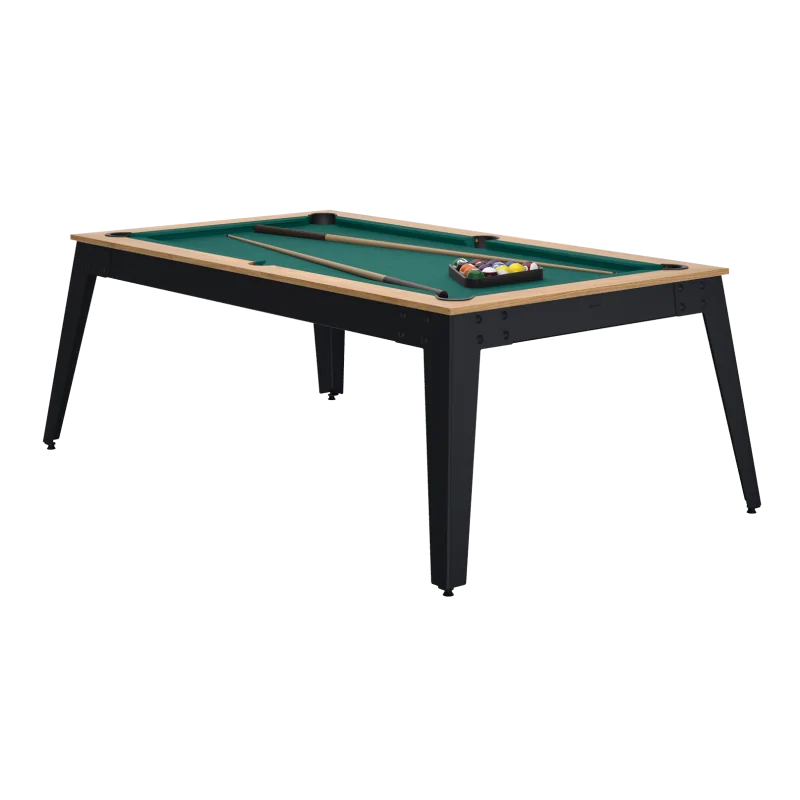 Billard Américain STEEL Noyer Vénice pieds noirs René Pierre - BRP500NVN