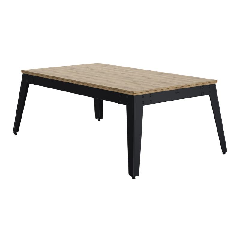 Billard Américain STEEL Chêne Sablé pieds noirs René Pierre - BRP500CSN