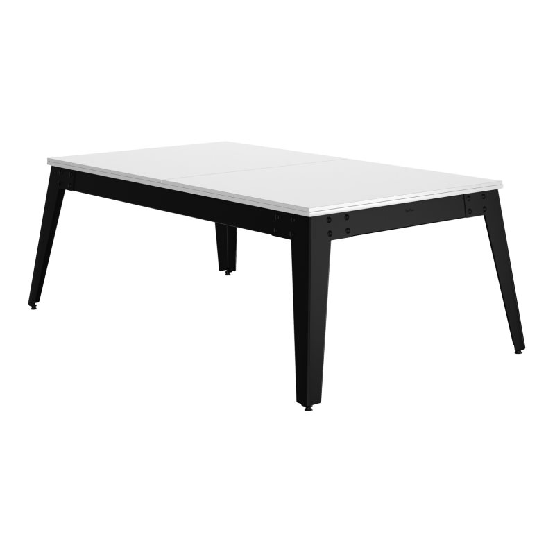 Billard Américain STEEL Blanc pieds noirs René Pierre - BRP500BN