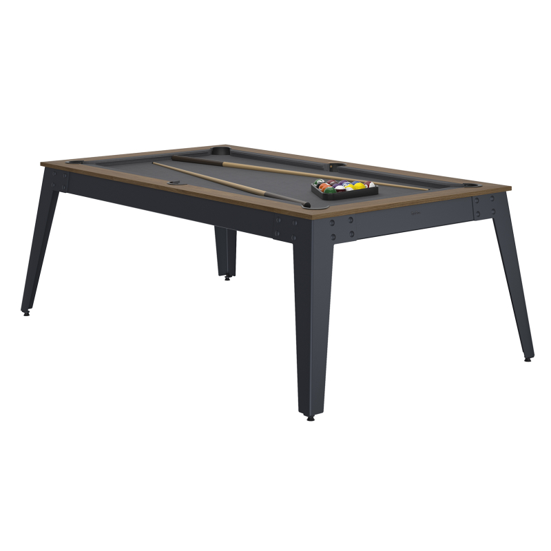 Billard Américain STEEL Chataignier pieds gris René Pierre - BRP500CG