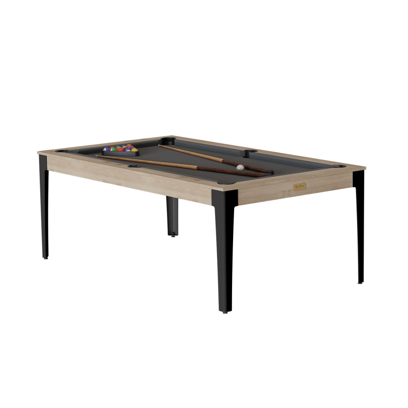 Billard Américain ELAN Chêne Sablé pieds noirs René Pierre - BRP900CSN