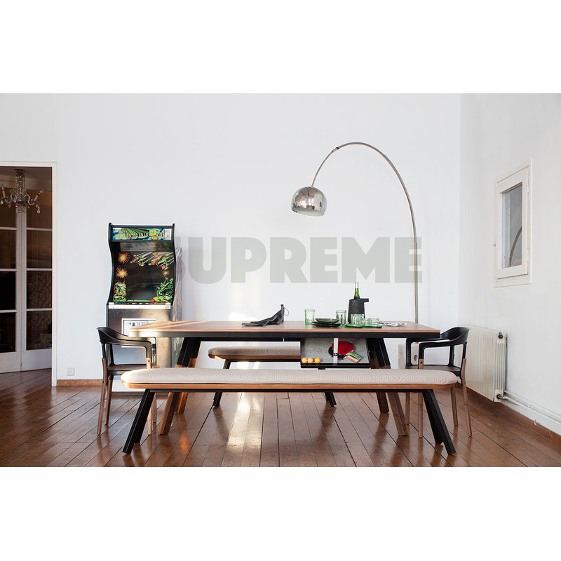 Table de Ping Pong You and Me 180 Convertible Noyer et Noir - TPN180N