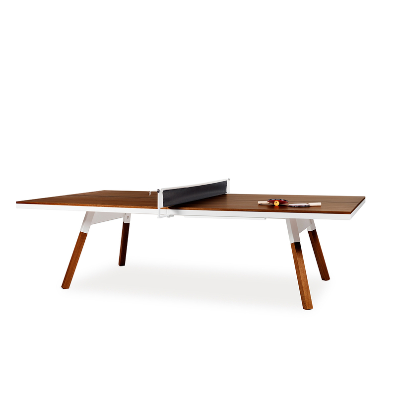 Table de Ping Pong You and Me Standard Convertible Noyer et Blanc - TPN274B