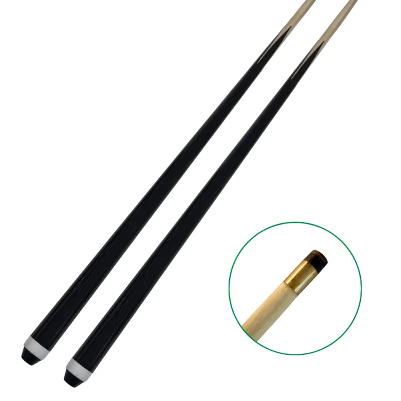 Lot de 2 Queues billard standard 133 cm 1pc - virole laiton & embout vissé 11mm - 986133