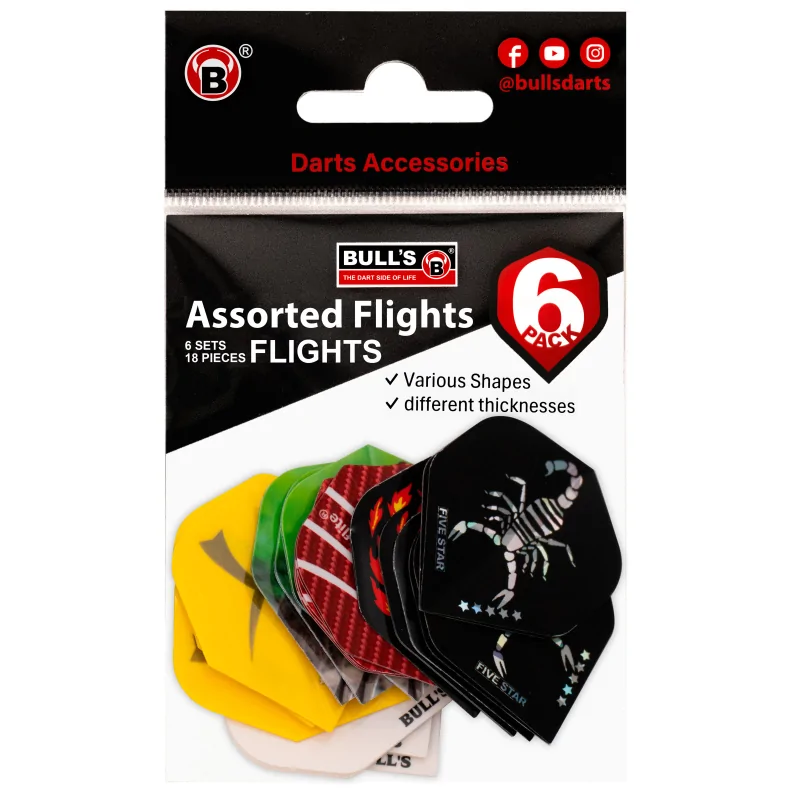 Ailettes Bull's Pack 6 assortiment (18) Standard - BU80199