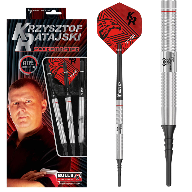 Fléchettes Bull's Krzysztof Ratajski Scoremaster Soft 18Gr - BU18708