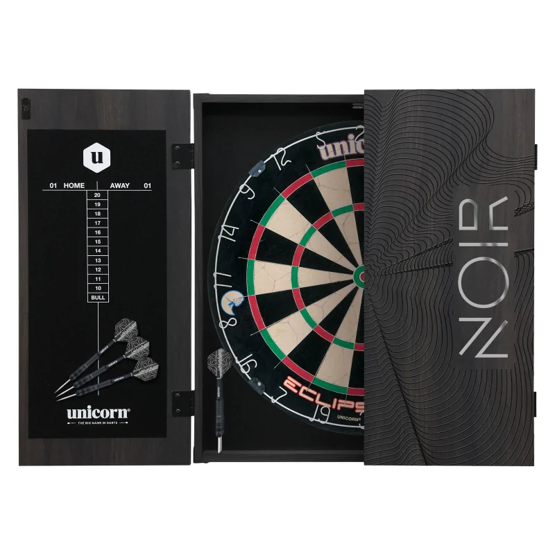 Pack complet Cible Unicorn Home Noir  avec Armoire et Fléchettes - BU46237