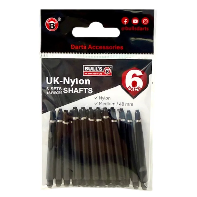 Shafts Bull's 6-Pack Nylon Noir (18) M 48mm - BU56201