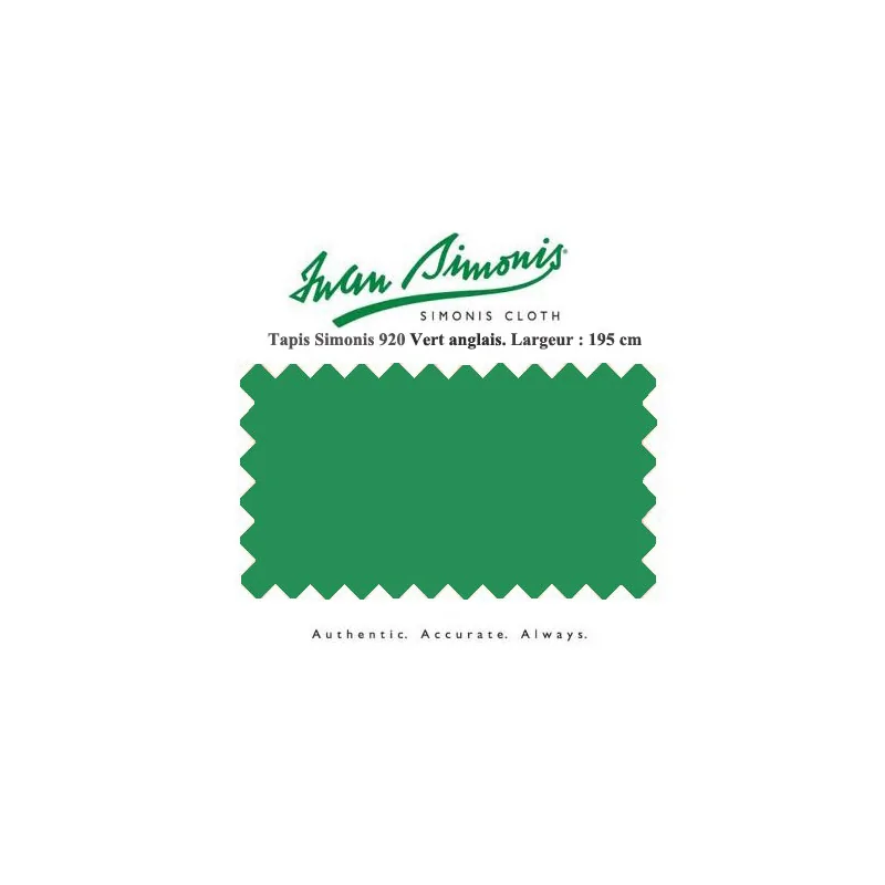 Tapis Simonis 920 195 cm Vert Anglais - W591VE