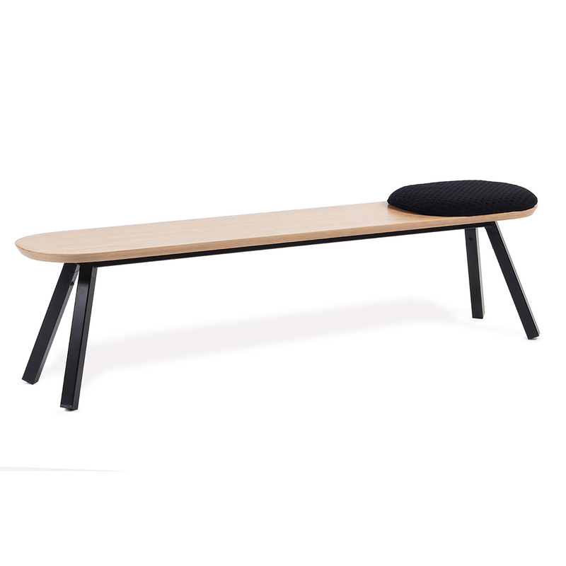 Banc You and Me Noir & Chêne Clair180 - BYM180NC