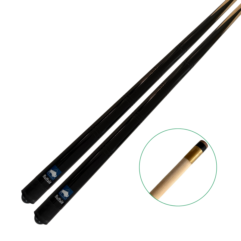 Lot de 2 Queues billard loisir 133 cm 1pc - virole laiton & embout vissé 11mm - 986133