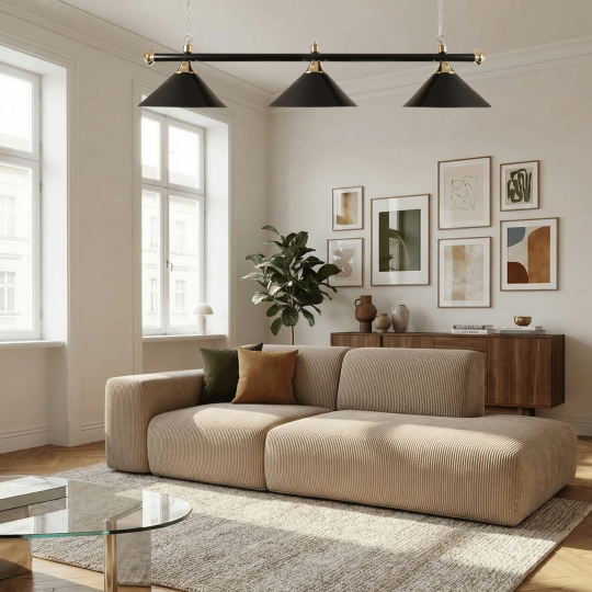 Luminaire Laiton 3 globes...