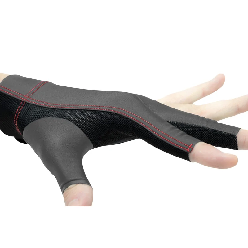 Gant de billard Cuetec Axis Gris - 3 Doigts - Droitier (main gauche) - Taille S - B338DG-S