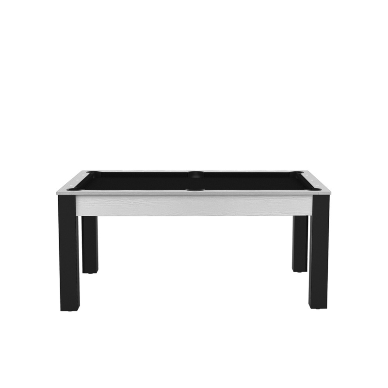 Billard Américain TENNESSEE Coloris Blanc Boisé - Tapis et Pieds Noirs - BDF400BBN