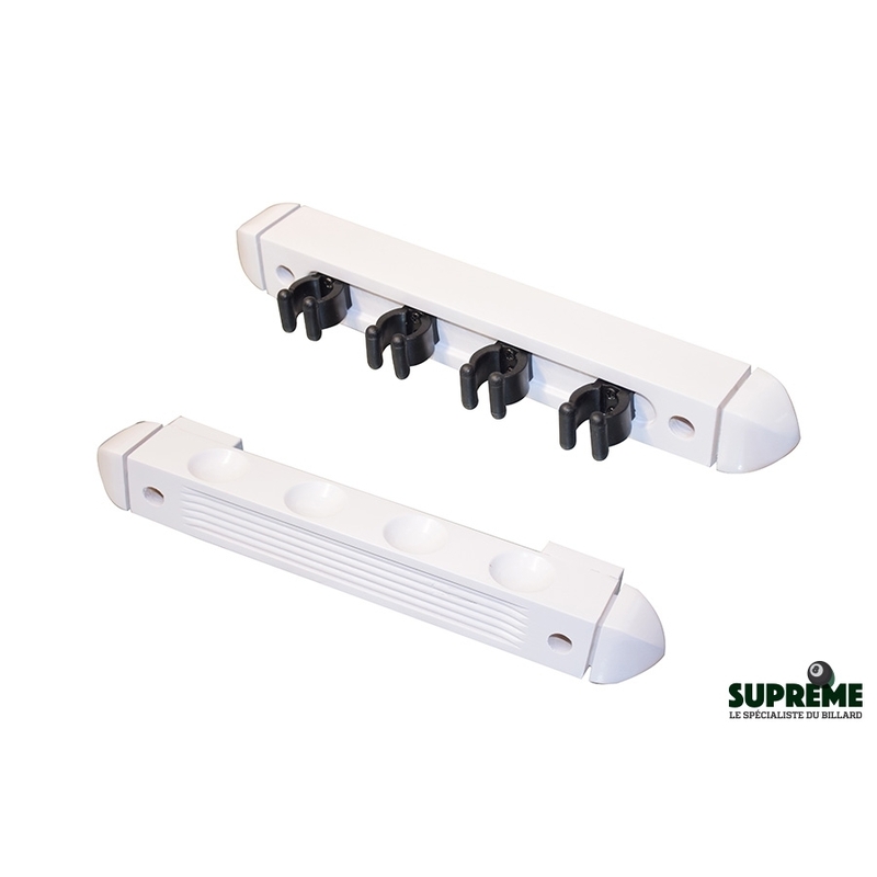 Porte-queues billard mural 4 Queues Blanc - A311B Porte-queues billard mural 4 Queues Blanc - A311B