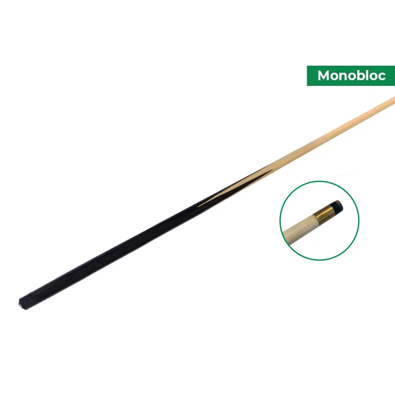 Queue billard standard 108 cm 1pc - Virole laiton & Embout vissé 11mm - Q112