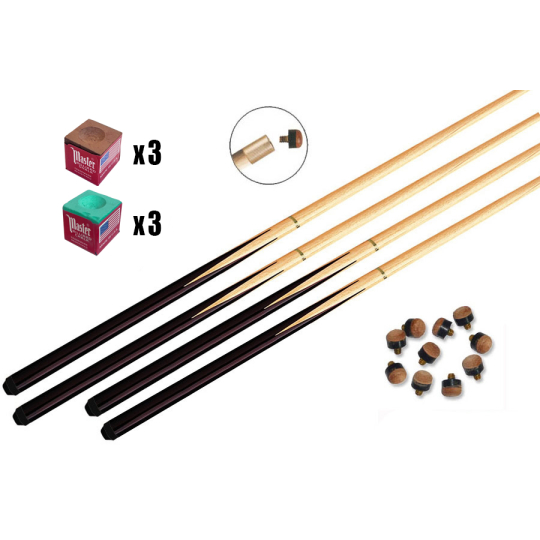 Lot 4 queues billard 1/2...