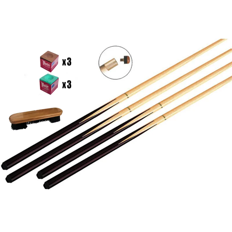 Lot 4 queues billard 1/2   craies  brosse - 991