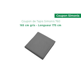 Coupon de Tapis Simonis 760 165 cm gris - Longueur 175 cm