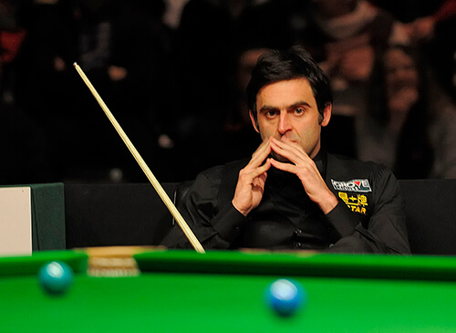 Ronnie O'Sullivan en pleine réflexion